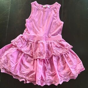 GAP Pink Sleeveless Tiered Ruffle Sundress